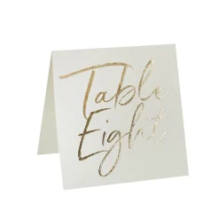 Gold Foiled Table Numbers - Pack of 12