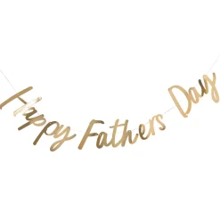 Gold Happy Father's Day Card Banner 2m