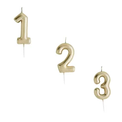Gold Number Cake Candle (0-9)