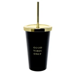 Good Vibes Only Reusable Cup & Straw