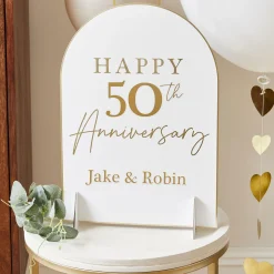 Happy Anniversary Customisable Table Sign