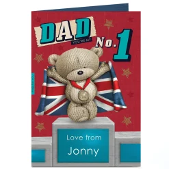 Hugs Personalised Card - Number 1 Dad