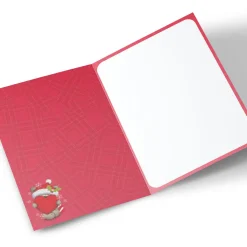 Hugs Personalised Christmas Card - Santa Hat And Holly