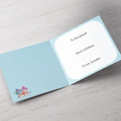 Hugs Personalised Christmas Card - Bear Snow Couple