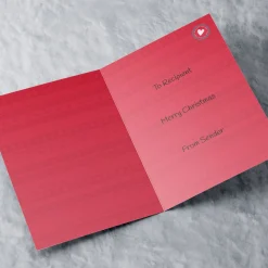 Hugs Personalised Christmas Card - Winter Hat & Letter