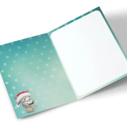 Hugs Personalised Christmas Card - Bear And Snow Globe