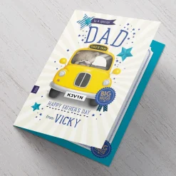 Hugs Personalised Father's Day Card - Dad's Taxi