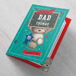 Hugs Personalised Father's Day Card - Chalkboard