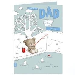 Hugs Personalised Father's Day Card - Fishing Bears Dad