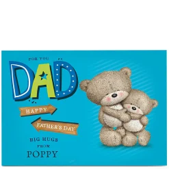 Hugs Personalised Father's Day Card - Big Hugs Blue
