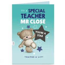 Hugs Personalised Thank You Teacher Card - You're A Star