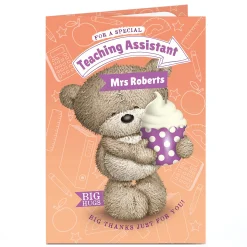 Hugs Personalised Thank You Teacher Card - Big Thanks
