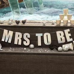 Iridescent 'Mrs to Be' Card Banner 2m