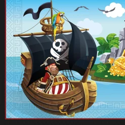 Island Pirates Party Tableware & Decorations Bundle - 16 Guests