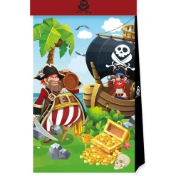 Island Pirates Party Tableware & Decorations Bundle - 16 Guests