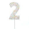 Jumbo Number '2' Sprinkle Candle