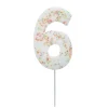 Jumbo Number '6' Sprinkle Candle