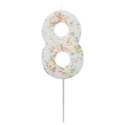 Jumbo Number '8' Sprinkle Candle