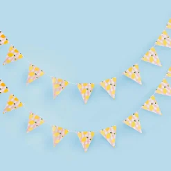 Lemon & Gingham Flag Card Bunting