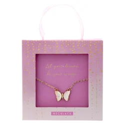 Let Your Dreams Be Your Wings Butterfly Necklace