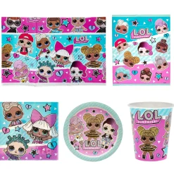LOL Surprise Party Tableware & Decoration Bundle - 16 Guests