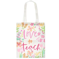 Love to Teach Floral Tote Bag