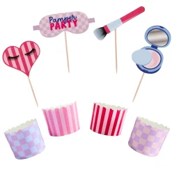 Make Up Food Picks & Food Cup Set - Pack of 12