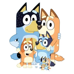Medium Bluey Heeler Family Cardboard Cutout