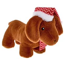 Medium Sausage Dog With Scarf & Hat Soft Toy
