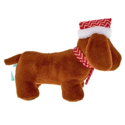 Medium Sausage Dog With Scarf & Hat Soft Toy