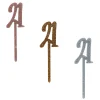 Metallic 21 Glitter Acrylic Cake Topper (3 Colour Options)