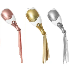 Metallic Champagne Bottle Foil Balloon & Tassels (3 Colour Options)