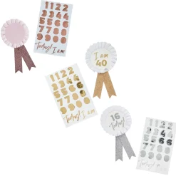 Metallic Customisable Birthday Badge (3 Colour Options)