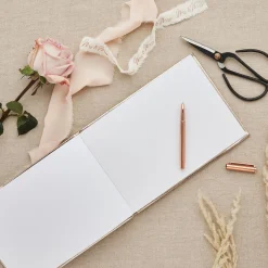 Metallic Faux Leather 50-Page Guest Book