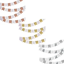 Metallic Flag Card Bunting 10m (3 Colour Options)