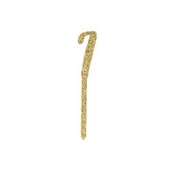 Metallic Gold Number Glitter Acrylic Cake Topper (Numbers 0-9)