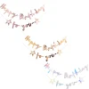 Metallic Happy Birthday To You Card Banner (3 Colour options)