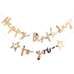Metallic Happy Birthday To You Card Banner (3 Colour options)