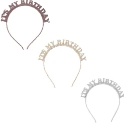 Metallic It's My Birthday Glitter Headband (3 Colour Options)