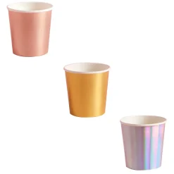 Metallic Shot Paper Cups - Pack of 10 (3 Colour Options)