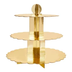 Metallic 3-Tier Scallop Cake Stand (3 Colour Options)
