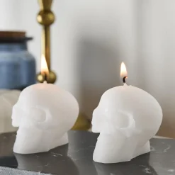 Mini Skull Candles - Pack of 2
