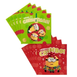 Minions Christmas Cards - Pack of 12 (2 Designs)