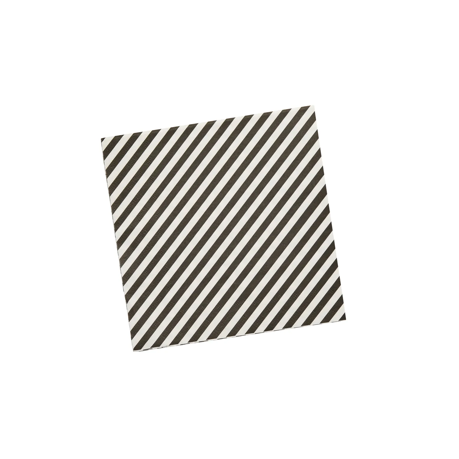 Monochrome Striped Paper Napkins - Pack of 16