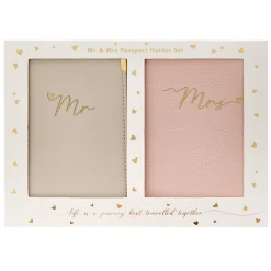 Mr & Mrs Passport Holder Set