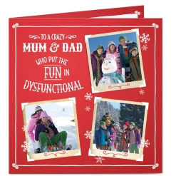 Multi Photo Christmas Card - The 'Fun' In Dysfunctional
