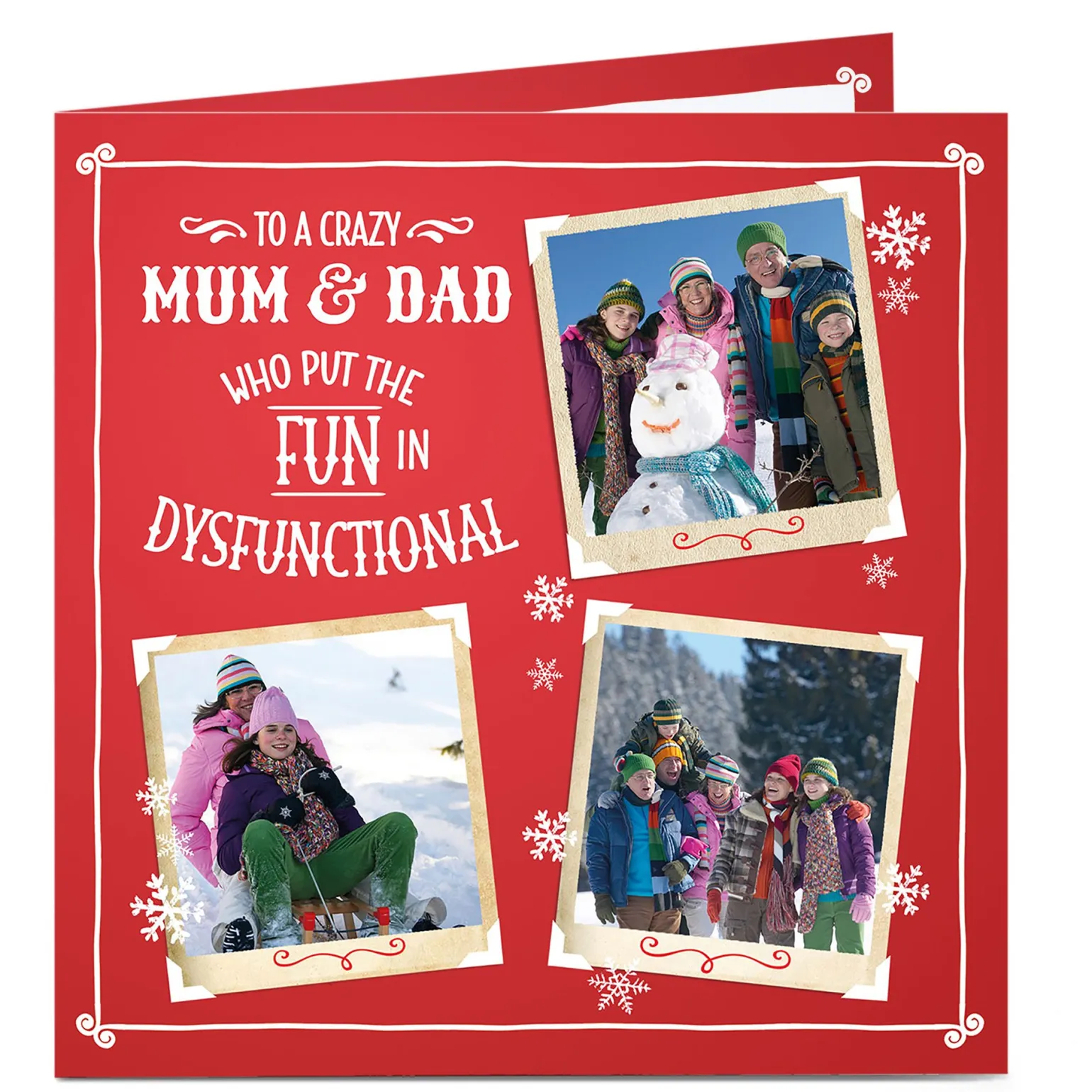 Multi Photo Christmas Card - The 'Fun' In Dysfunctional