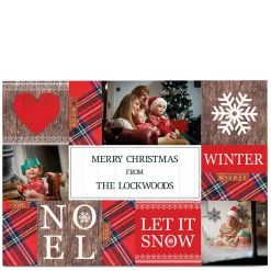 Multi Photo Christmas Card - Let It Snow