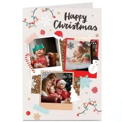 Multi Photo Christmas Card - Three Photos
