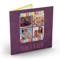 Multi Photo Thank You Card - Names & Photos